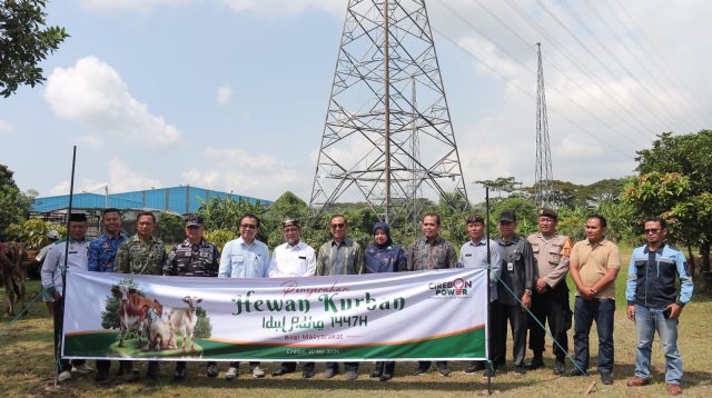 Penyerahan hewan kurban di Cirebon Power